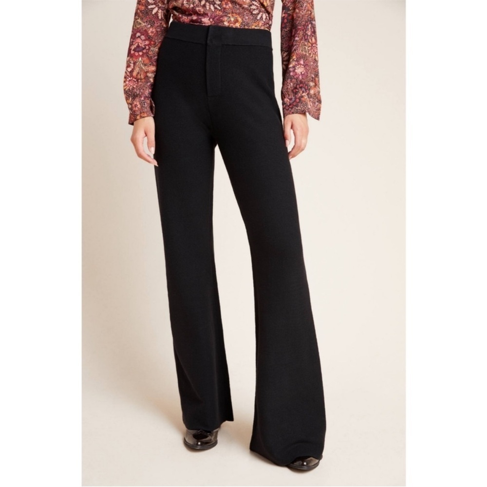 Anthropologie Black Boot-Cut Flare Pants